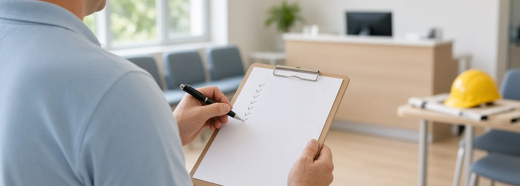Relevé technique sur site dans un ERP pour plan d'évacuation
